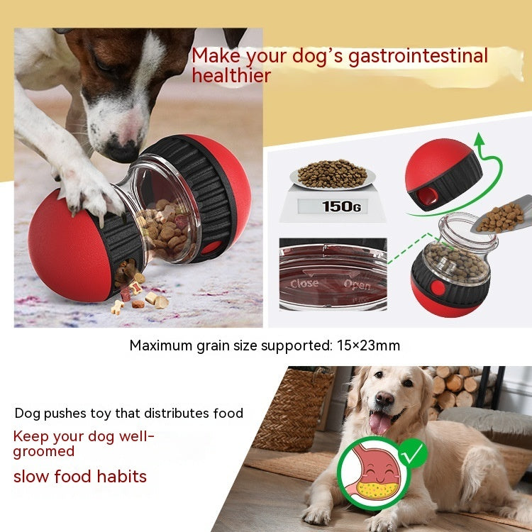 Interactive Food Dispensing Dog Toy - Slow Feeder Puzzle Ball for Stomach Health & Intelligence Boost - Minihomy