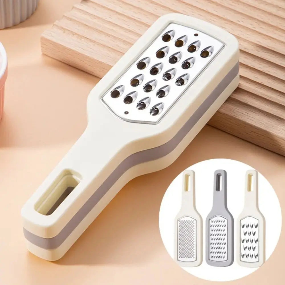 3 In 1 Cheese Grater Portable Handheld Stainless Steel Vegetable Grater Kitchen Tools Efficient Food Graters Home Kitchen Gadgets - Minihomy