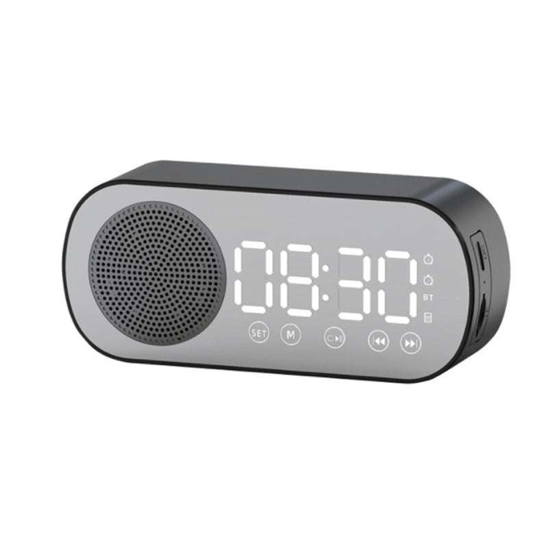 BT Music Alarm Clock Mirror with FM Radio and Phone Stand - Minihomy