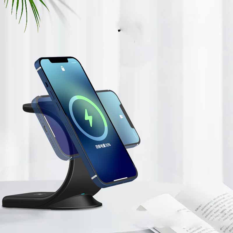 Charge in Style with the Vertical Three-in-One Magnetic Wireless Charger - Minihomy