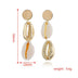 Bohemian Ins Style Seaside Holiday Golden Shell Stud Earrings - Minihomy