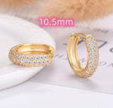 Korean Gold Round Earrings - Semi-Glossy Semi-Lug Ear Buckle