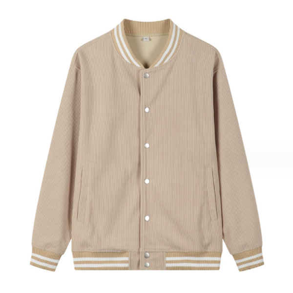 Menswear Corduroy Japanese Baseball Jacket - Minihomy