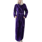 Winter Sleep Bath Robe Women Men Warm Fleece Robes