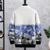 Patchwork Hip Hop Crew Neck Sweater Mens - Minihomy