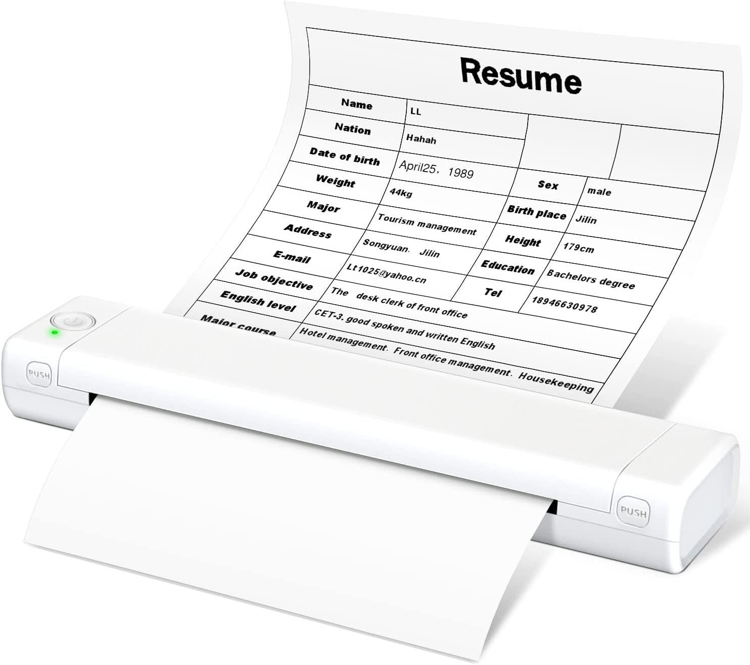 Portable A4 Thermal Printer for Homework, Notes, and More - Ink-Free & Mini - Minihomy