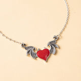 Metal Pendant Heart Drip Necklace - Minihomy