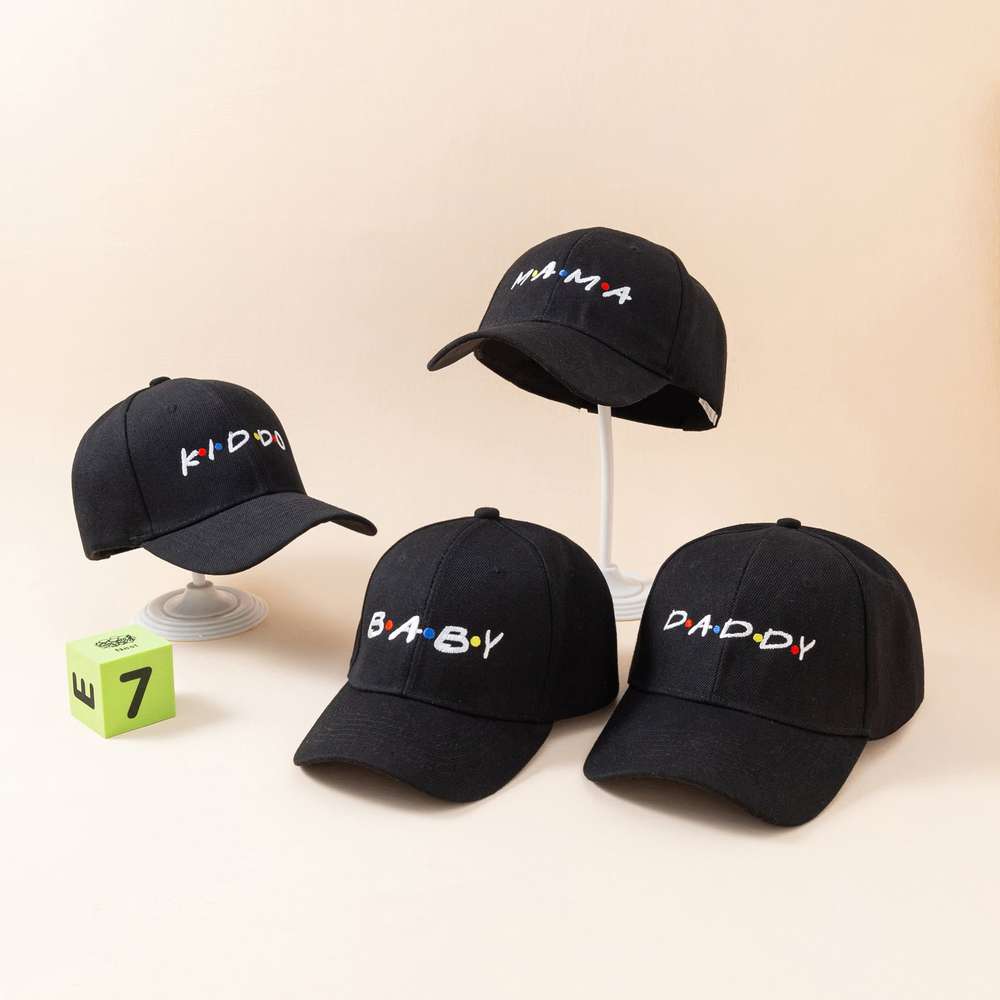 Letter Embroidery Parent-child Hat Velcro Adjustment Casual Sun-proof - Minihomy