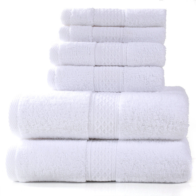 Home Simple Cotton Absorbent Towel Bath Towel 6-Piece Set: Fashionable Simplicity for Your Home - Minihomy