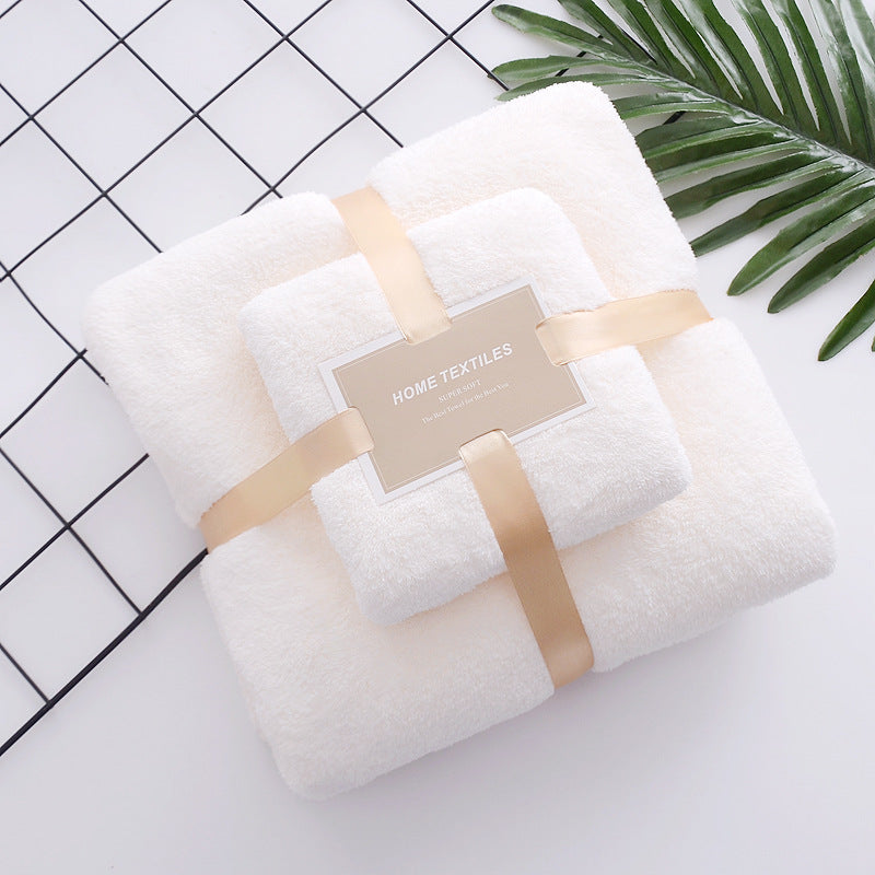 High-density Coral Fleece Towel Bath Towel Set - Minihomy