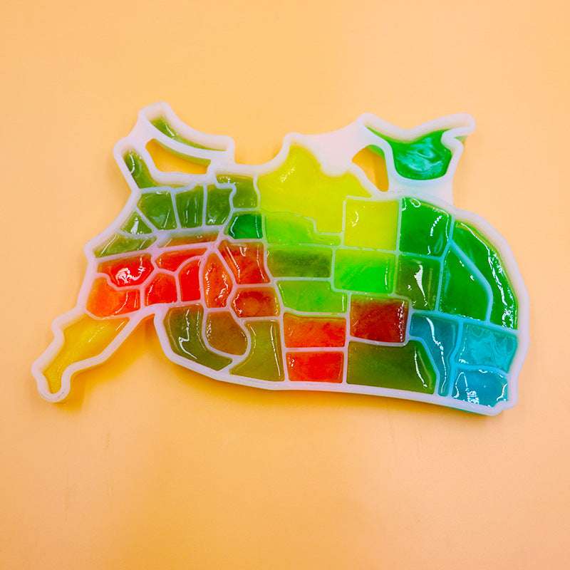 Creative Silicone American Map Ice Cube Tray Mold Cookies Chocolate Soap Baking Tool - Minihomy