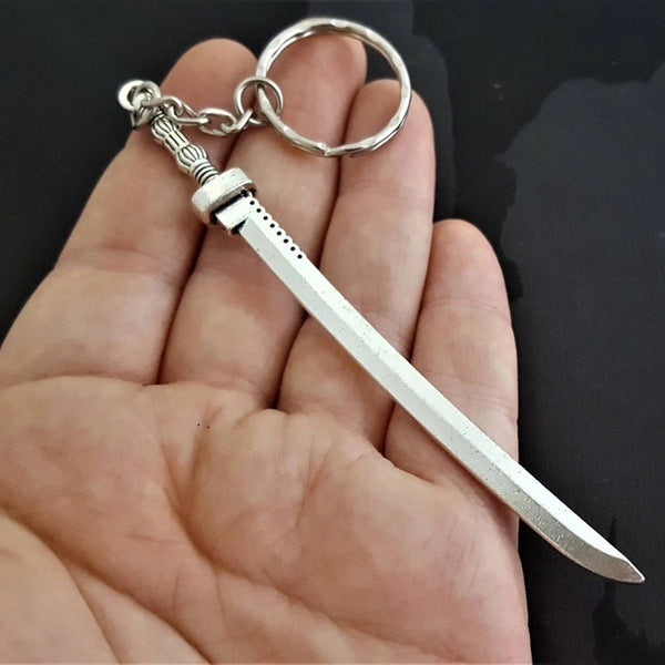 Zombie-Inspired Keychain - Silver Alloy Material