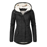 Autumn Winter Berber Fleece Casual Hooded Coat - Minihomy