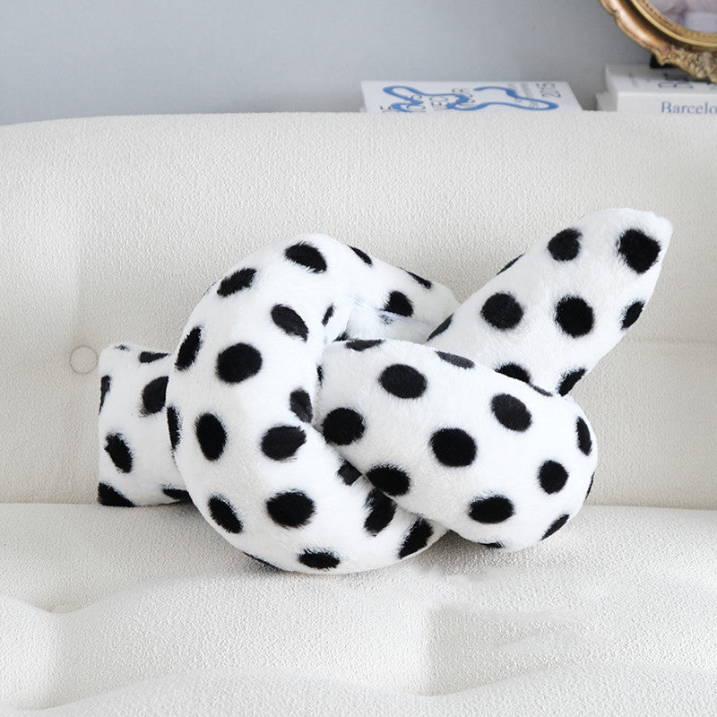 Black And White Line Embroidered Pillow Modern And Simple - Minihomy