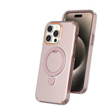 Colorful Magnetic Bracket Phone Case with Stand MagSafe Transparent Wireless Charging for iPhone - Minihomy