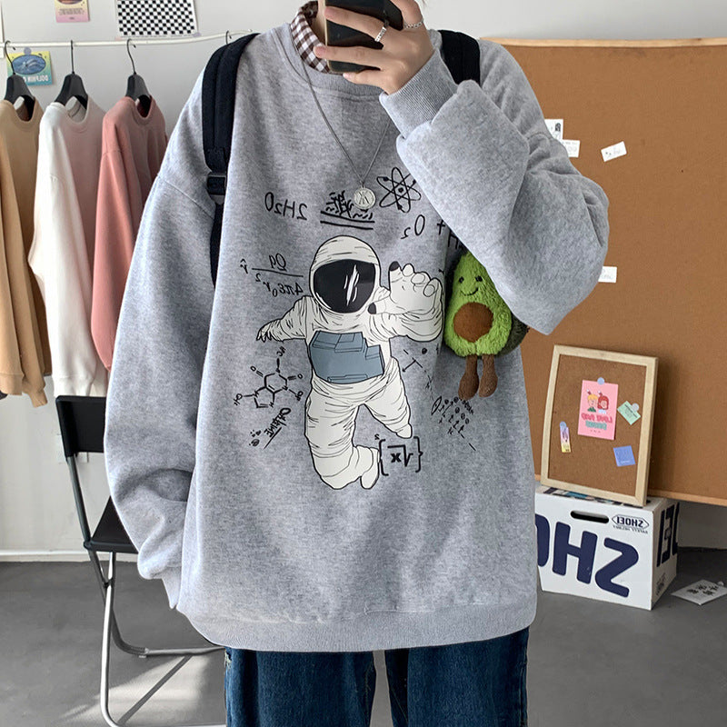 Erkekler için Evren Astronot Sweatshirt