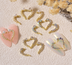 Nail Art DIY Love Heart Alloy Jewelry Nail Piece Nail Decoration Rhinestone - Minihomy