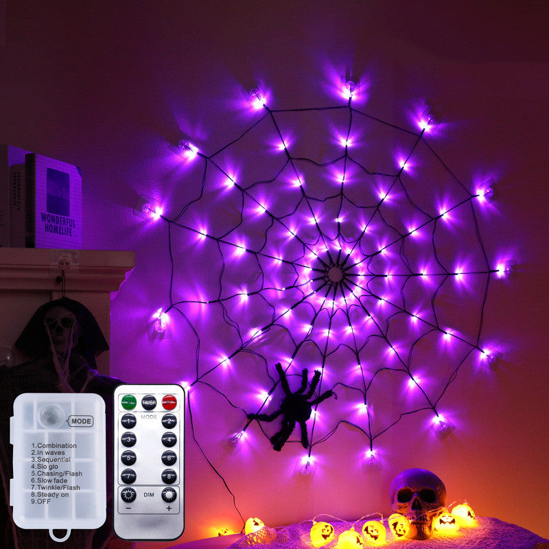 Set the Scene for Spooktacular Fun with the Halloween LED Spider Web String Light