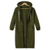 Hooded Long Sleeve Sweater Fleece Long Jacket - Minihomy