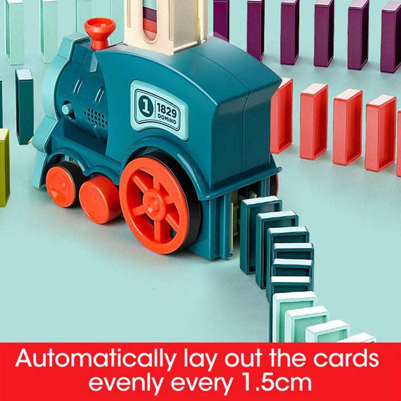 Domino Train Toys - Automatic Release Electric Building Blocks Train Toy - Minihomy