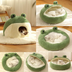 Pet Cat Dog Nest Little Frog Series Warm Plush Mat Autumn Winter Pet House - Minihomy