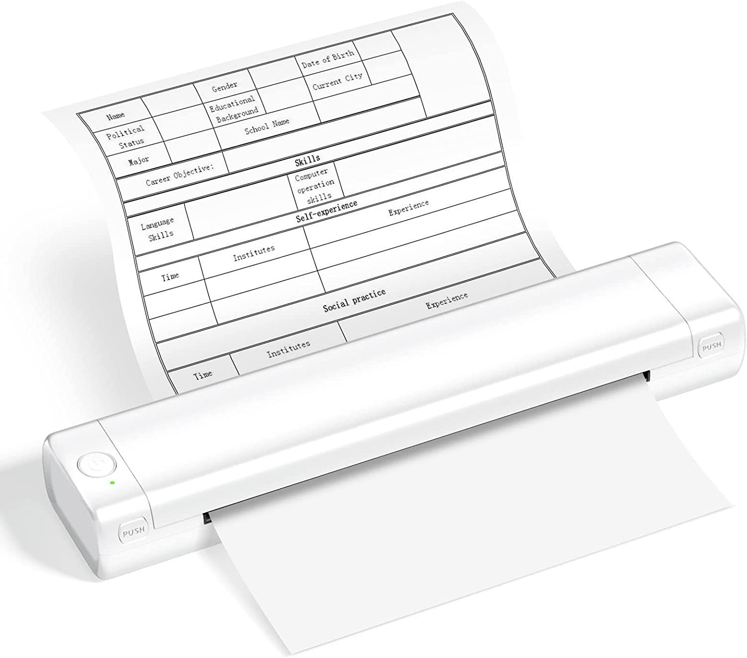 Portable A4 Thermal Printer for Homework, Notes, and More - Ink-Free & Mini - Minihomy