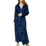 Winter Sleep Bath Robe Women Men Warm Fleece Robes