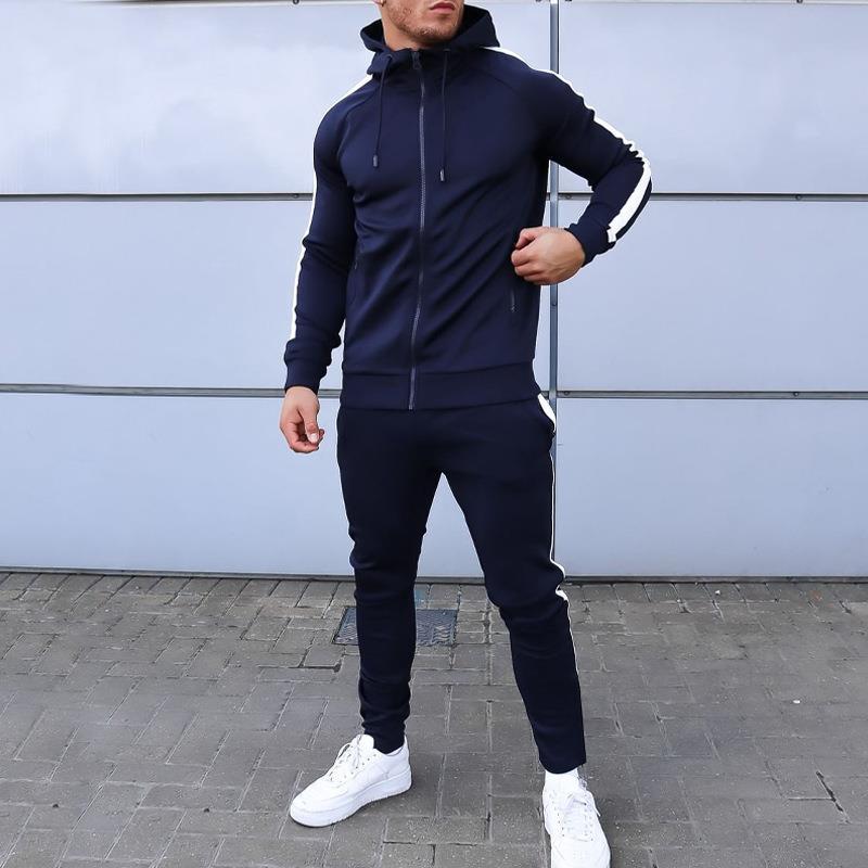 Men's Fashion Casual Running Fitness Suit Two-Piece Suit - Minihomy