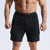 Athletic Shorts For Men With Pockets And Elastic Waistband Cargo Shorts - Minihomy