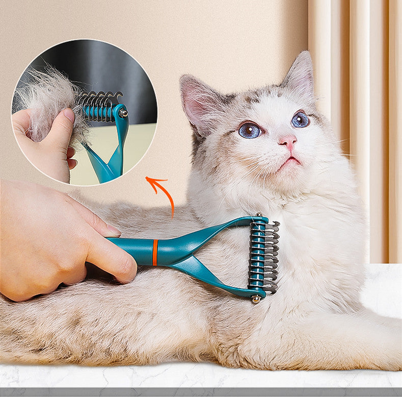 Long-haired Pet Comb Dog Hair Puppet Cat Knot Remover Floating Hair Artifact - Minihomy