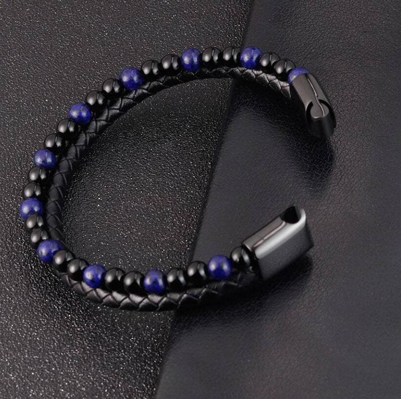 6mm Volcanic Natural Stone Tigereye Beaded Bracelet Men - Minihomy