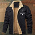 Men's Fleece-lined Cotton Casual Jacket Winter Lapel Single Breasted Warm Outerwear - Minihomy