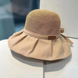 Summer Straw Hat with Wide Brim - UV Protection Sun Hat for Fishing, Outdoor Activities