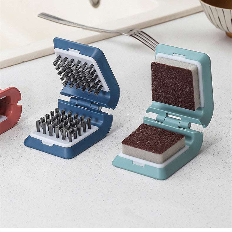 Kitchenware Foldable U Shaped Dinner Plate Cleaning Sponge Brush - Minihomy