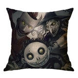 Linen Skull Halloween Pillow Cover - Minihomy