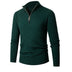 Men's Long-sleeved Half-turtleneck Zip-up Sweater - Minihomy