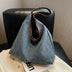 Denim Canvas Bucket Bag - Fashionable Large Capacity Shoulder Bag for Women - Minihomy