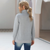 Casual Long-sleeved Solid Color Stand-up Collar Sweater - Minihomy