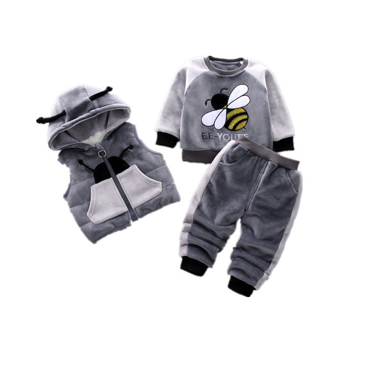 Fleece Thickening Boy Baby Suit Baby Boy Sweater Tide - Minihomy