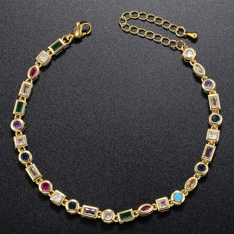 Colorful Crystals Bracelet Necklace For Women - Minihomy