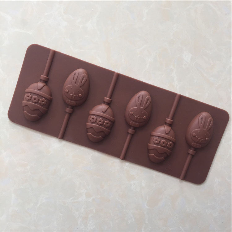 Easter Series 6 In 2 Groups Of Silicone Lollipop Molds - Minihomy