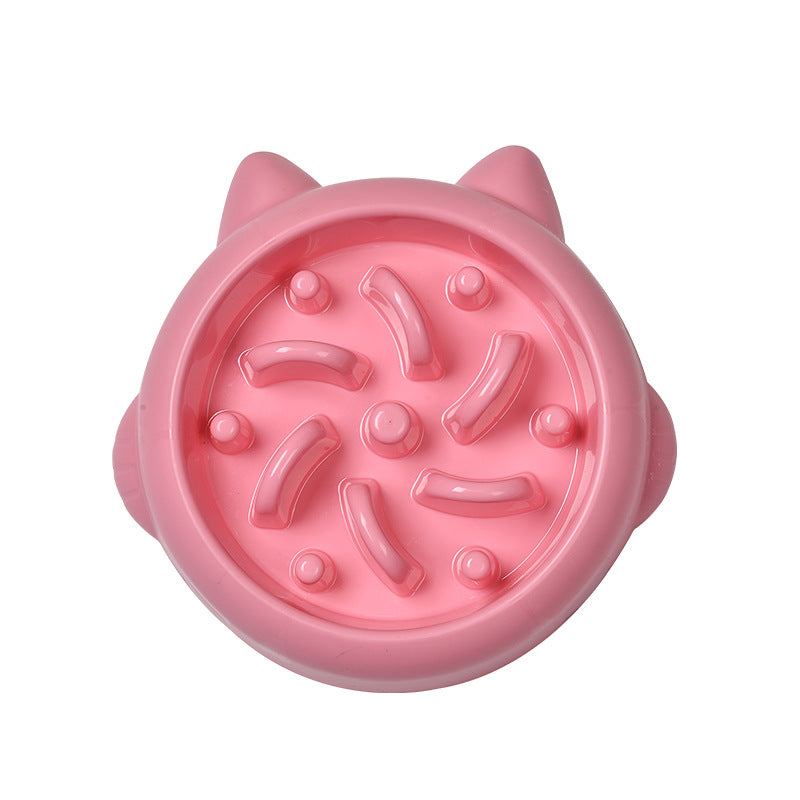 Pet Dog Cat Slow Feeder Bowl - Anti-Choking Interactive Eating Dish - Minihomy