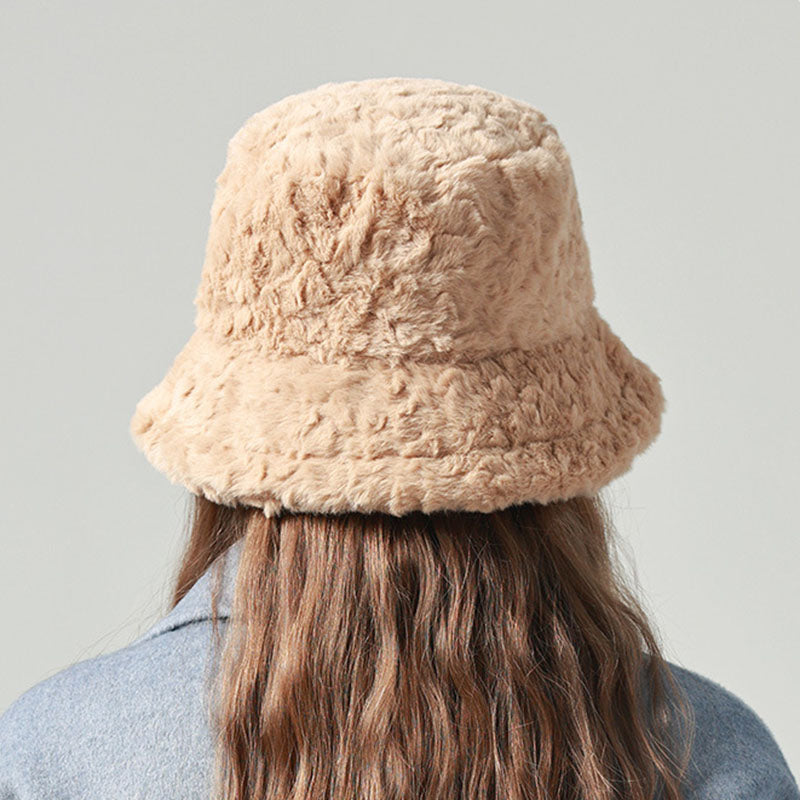 Lambswool Fisherman Hat Winter Warm Solid Color Hats Women - Minihomy