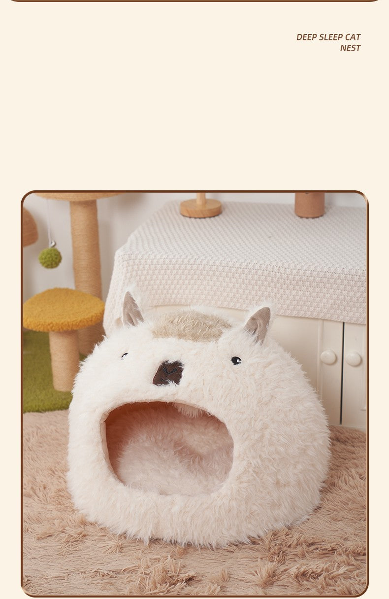 Cat Kennel Dog Kennel Pet Cushion Bed Cat Winter Warm Supplies - Minihomy