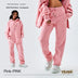 Fleece-lined Thick Loose Solid Color Sweatpants - Minihomy