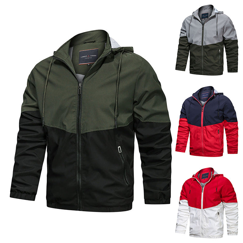 Hooded Stand Collar Casual Men Jacket - Minihomy