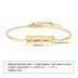 Chic Stainless Steel White Colorful Zircon Geometric Bracelet in Gold - Minihomy