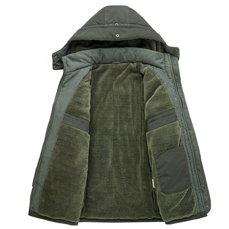 Lambswool Liner Cotton Coat Jacket - Minihomy