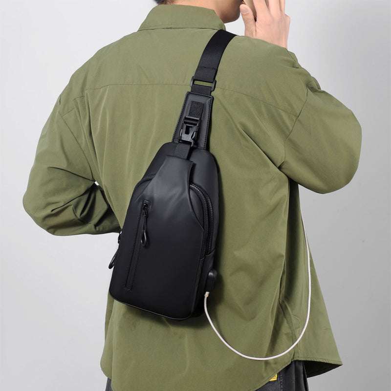 Black Sling Crossbody Backpack Shoulder Bag For Men Chest Bag - Minihomy