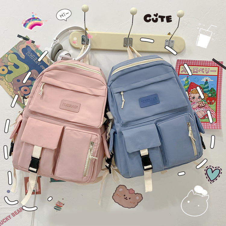 Large Capacity Junior High School Student Schoolbag Light And Simple - Minihomy